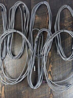 7 Charging Cables USB to Lightning 9+ Feet Gray iPhone iPad MFI Certified Cable
